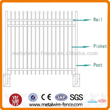 Valla de seguridad de tubo de hierro decorativo